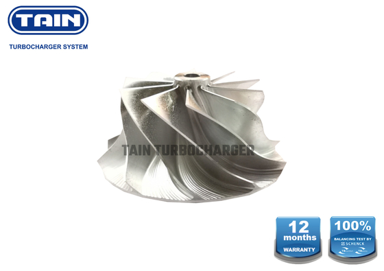 Ford Focus / Mondeo için 10 Bıçaklı Kütük Turbo Kompresör Tekerleği Yükseltme KP39 46mm / 48.6mm 35.5mm